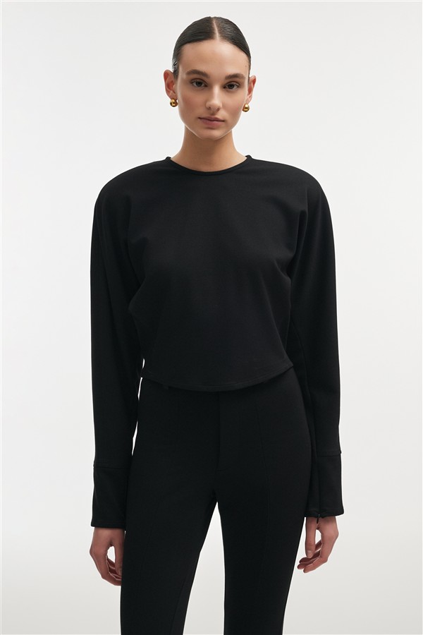 NR FLEUR TOP BLACK